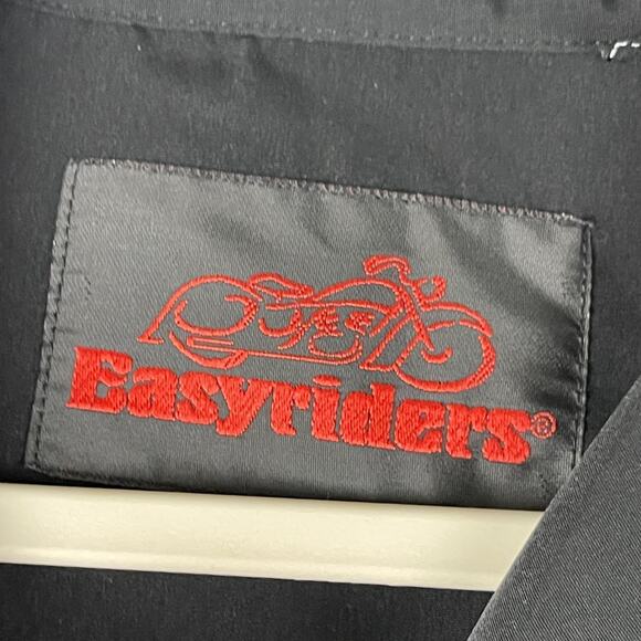 Vintage EasyRiders Shirt Mens Large Flame Button Motorcycle Biker Grunge Y2K - Picture 6 of 14